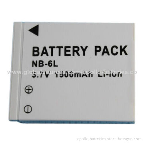 Camera battery pack for Canon NB-6L, 3.7V 1500mAh, Li-ion
